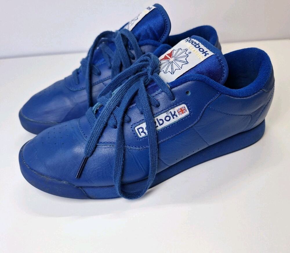 Reebok Princess 8.5 Royal Blue Low Top Old School 80s 90s Streetwear Sneakers